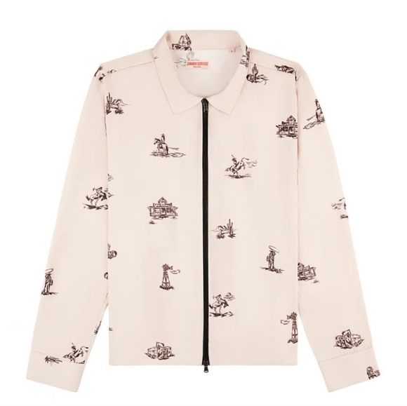 Orville Peck x DSNY | Rodeo Spell Out Omni Top Zip Front Tan Brown Large Unisex - Picture 2 of 15